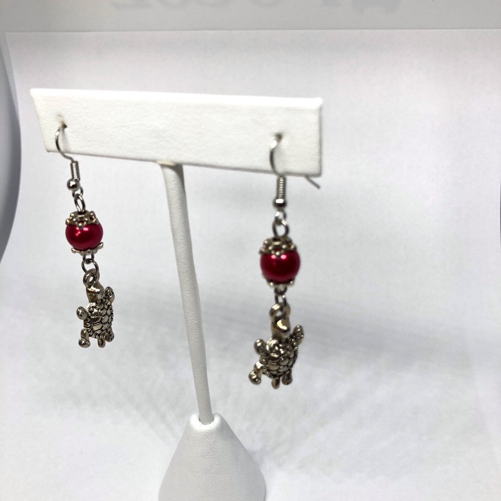 {3 for $20} sea turtle dangle earrings with pearl - Picture 4 of 5